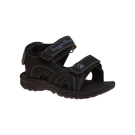 Rugged Bear Double Hook and Loop Sports Open Toe Sandals with Cool Pattern (Toddler/Little Kids)