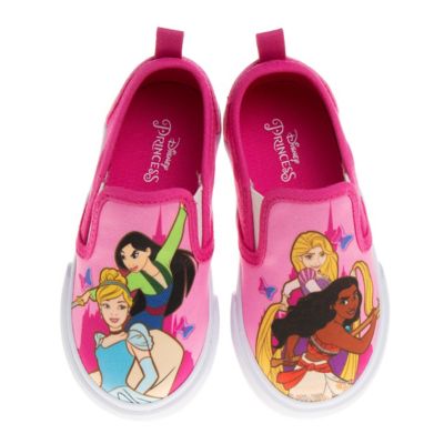 Image showing 2 th Disney Princess Girls' Slip On Canvas Sneakers (Toddler-Little)