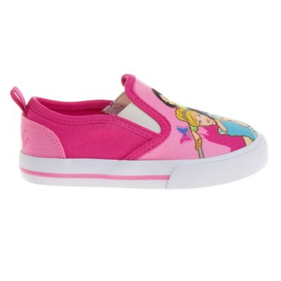 Image showing 4 th Disney Princess Girls' Slip On Canvas Sneakers (Toddler-Little)