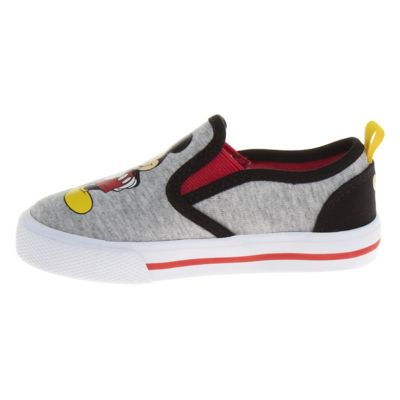 Image showing 6 th Disney Mickey Mouse Slip On Canvas Sneakers, Toddler/Little Kids