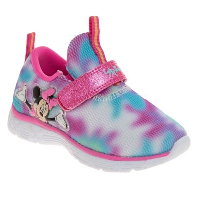 Disney Minnie Mouse Hook and Loop Sneakers for Girls' Toddler-Little Kids)