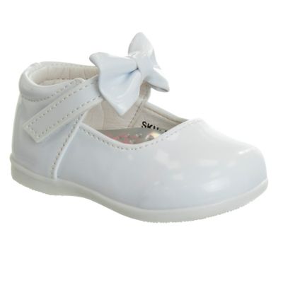 Josmo Baby Girls' Mary Jane Flats Non-Slip Soft Sole Crib Dress Shoes with Ornament, Infant/Toddler Sizes