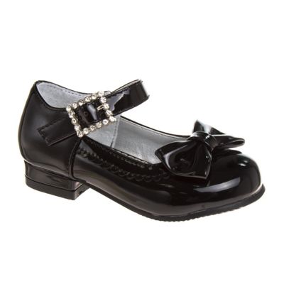 Josmo Dressy Low-Heeled Patent Leather Shoes with Decorative Knot for Girls', Toddler/Little Kids