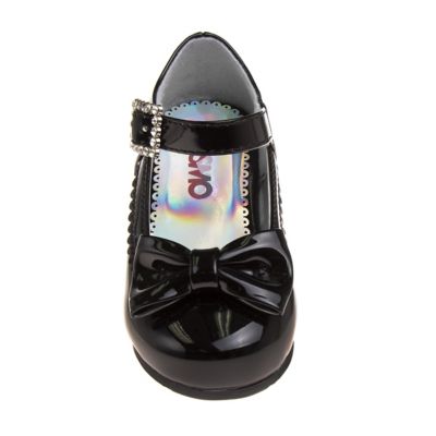 Image showing  Dressy Low-Heeled Patent Leather Shoes with Decorative Knot for Girls', Toddler/Little Kids
