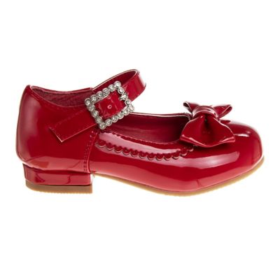 Image showing  Dressy Low-Heeled Patent Leather Shoes with Decorative Knot for Girls', Toddler/Little Kids