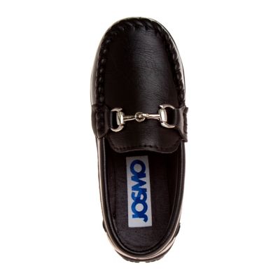Image showing  Slip-On Loafer Leather Boy Dress Shoes with Metal Accent (Toddler-Little Kids)
