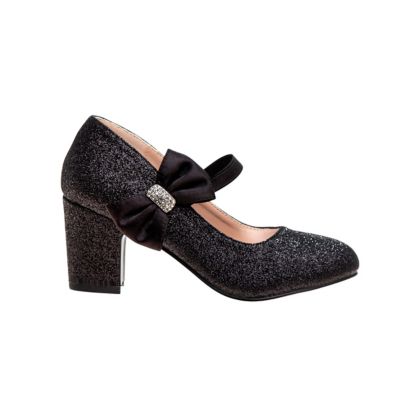 Image showing  Heeled Dress Pumps with Ribbon Ornament for Girls', Little Kids-Big Kids