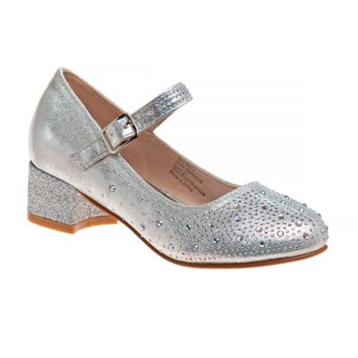 Image showing  Heeled Dress Pumps with Ribbon Ornament for Girls', Little Kids-Big Kids