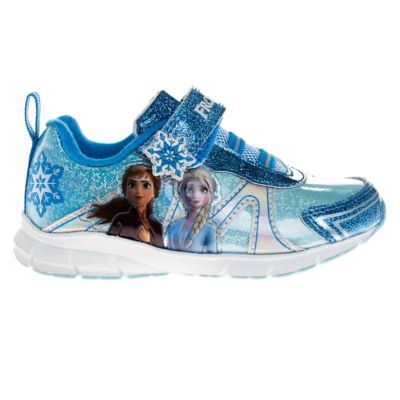 Image showing  Frozen Hook and Loop Sneakers with Anna and Elsa (Toddler-Little Kids)