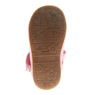 Image showing  Baby Girls' Mary Jane Flats Crib Dress Shoes with Rose Ornament (Infant-Toddler Sizes)