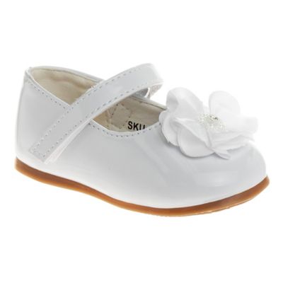 white christmas dresses Pia girls open waist dress shoe with a side bow main image 0