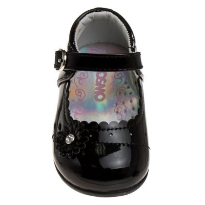 Image showing  Baby Girls' Mary Jane Flats with Flower Detail Non-Slip Sole Wedding Flower Girls' Shoes (Infants/Toddler Sizes)