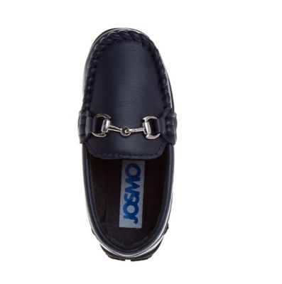 Image showing 2 th Josmo Slip-On Loafer Leather Boy Dress Shoes with Metal Accent (Toddler-Little Kids)