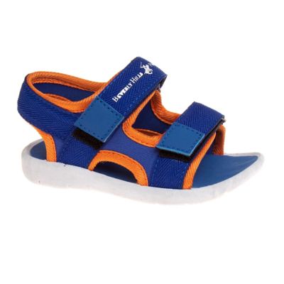 Beverly Hills Polo Club Double Hook and Loop Open Toe Sports Sandals for Active Boys' (Toddler-Little Kids)