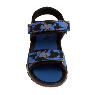Image showing  Double Hook and Loop Open Toe Sports Sandals for Boys' (Toddler-Little Kids)
