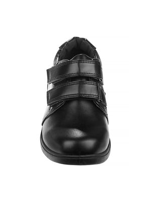 Image showing  Hook and Loop Black School Shoes for Boys' (Little Kids)