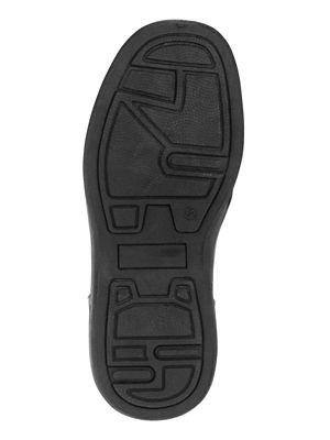 Image showing  Hook and Loop Black School Shoes for Boys' (Little Kids)