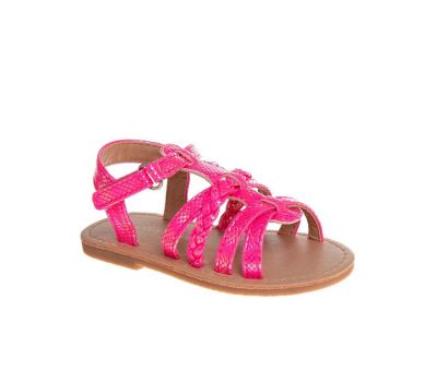 Laura Ashley Hook and Loop Strappy Gladiator Sandals. (Toddler/Little Kids)