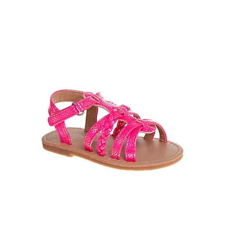 Laura Ashley Hook and Loop Strappy Gladiator Sandals. (Toddler/Little Kids)