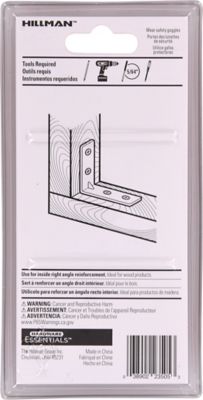 Image showing  Hardware Essentials 2-1/2 in. x 5/8 in. Corner Brace, Black, 4-Pack
