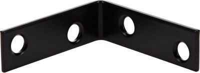 Image showing  Hardware Essentials 2 in. x 5/8 in. Corner Brace, Black, 4-Pack