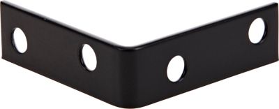 Image showing  Hardware Essentials 2 in. x 5/8 in. Corner Brace, Black, 4-Pack