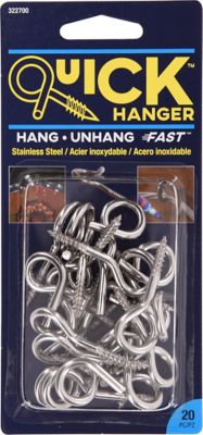 Hillman Quick Hanger Stainless Steel Open Screw Eye (20 Pieces)