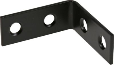 Image showing  Hardware Essentials 1-1/2 in. x 5/8 in. Corner Brace, Black, 4-Pack