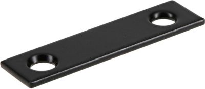Image showing  Hardware Essentials 2 in. x 1/2 in. Mending Plate, Black, 4-Pack