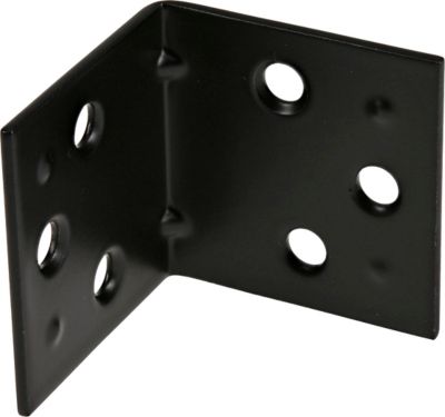 Image showing  Hardware Essentials 1-1/2 in. Double Wide Corner Brace, Black, 4-Pack