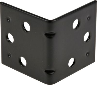 Image showing  Hardware Essentials 1-1/2 in. Double Wide Corner Brace, Black, 4-Pack
