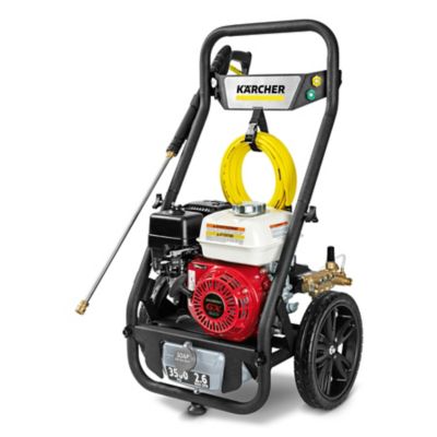 Karcher 3500 PSI 2.6 GPM G 3500 Qht Triplex Pump Gas Power Pressure Washer with 4 Nozzle Attachments I wanted a gas pressure washer that could handle a surface cleaner to clean a driveway