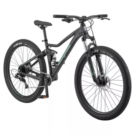 Mongoose Impasse 27.5" Men's Dual Suspension Mountain Bike 7 Speed Matte Black Bikes