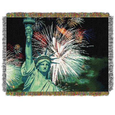 Northwest Lady Liberty 48 in. x 60 in. Woven Tapestry Throw Blanket