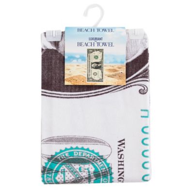 Image showing  Dollar Bill Beach Towel, 30 in. x 60 in.