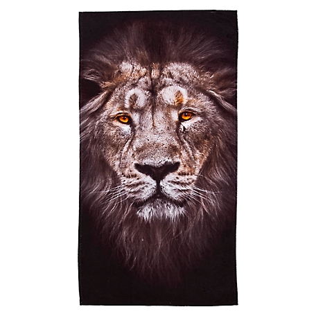 Northwest Lion Face Beach Towel, 30 in. x 60 in.