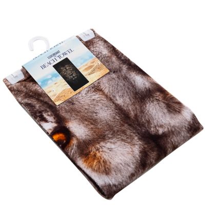 Image showing  Lion Face Beach Towel, 30 in. x 60 in.