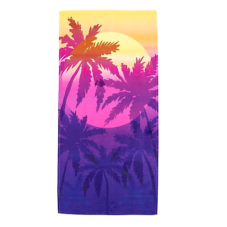 Northwest Magenta Sun Set Beach Towel, 30 in. x 60 in.