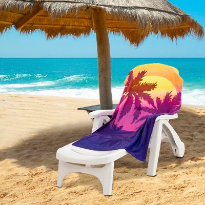 Image showing  Magenta Sun Set Beach Towel, 30 in. x 60 in.