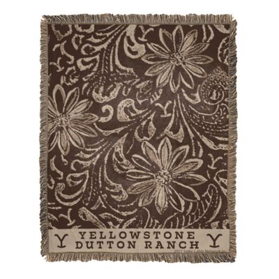 Northwest Ent 019 Yellowstone - Saddle Woven Hacquard Throw