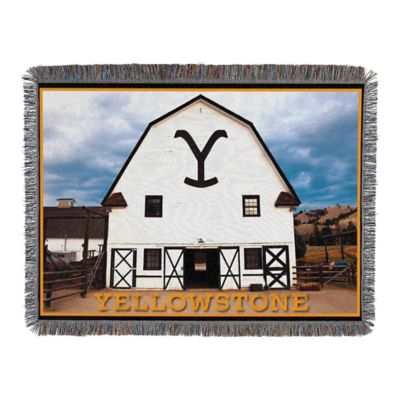 Northwest Yellowstone Dutton Barn Woven Tapestry Throw Blanket