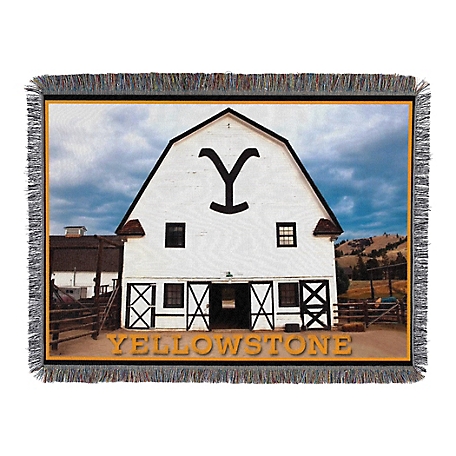 Northwest Ent 051 Yellowstone, Dutton Barn Woven Tapestry Throw Blanket
