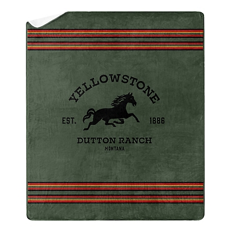 Northwest Yellowstone- Ranch Blanket 60 x 70 Silk Touch with Sherpa Back Yellowstone - Ranch Blanket