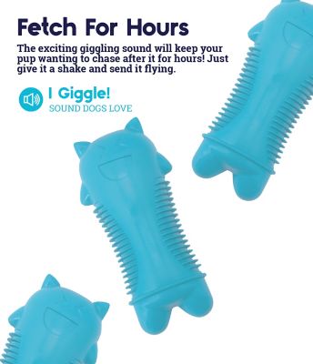 Image showing  Giggle Kitty Dog Chew Toy, Blue