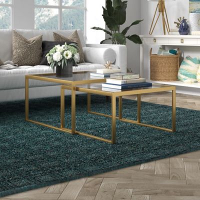 Hudson&Canal Rocco Square Nested Coffee Table