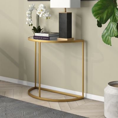 Hudson&Canal Verlaine Demilune Console Table
