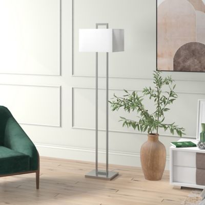 Hudson&Canal Adair Floor Lamp with Fabric Shade