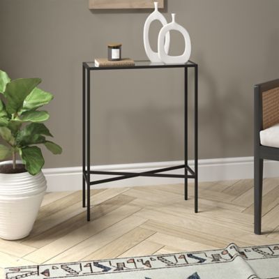 Hudson&Canal Henley Rectangular Console Table with Glass Top