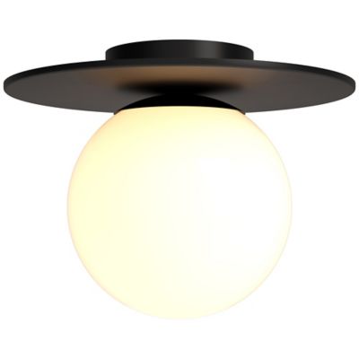 Image showing  Amma Flush Mount with Glass Shade