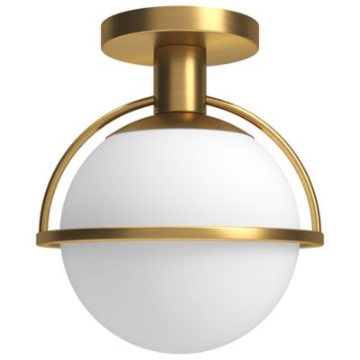 Image showing  Cieonna Semi Flush Mount with Glass Shade